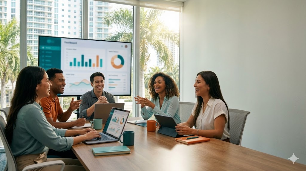 The WYN team collaborating in Miami